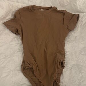 Skims Brown Sienna Sleeve Bodysuit